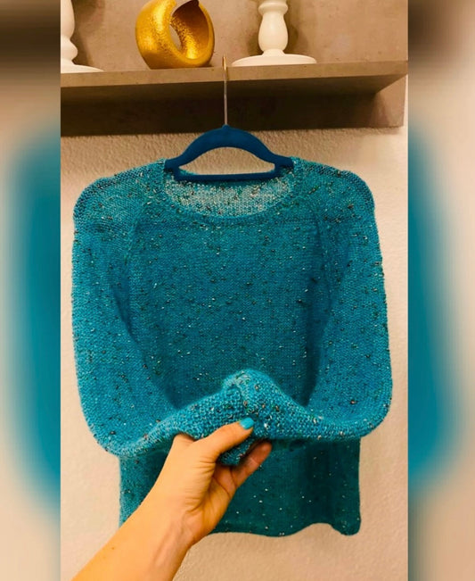 Geschafft, mein Pulli ist fertig.