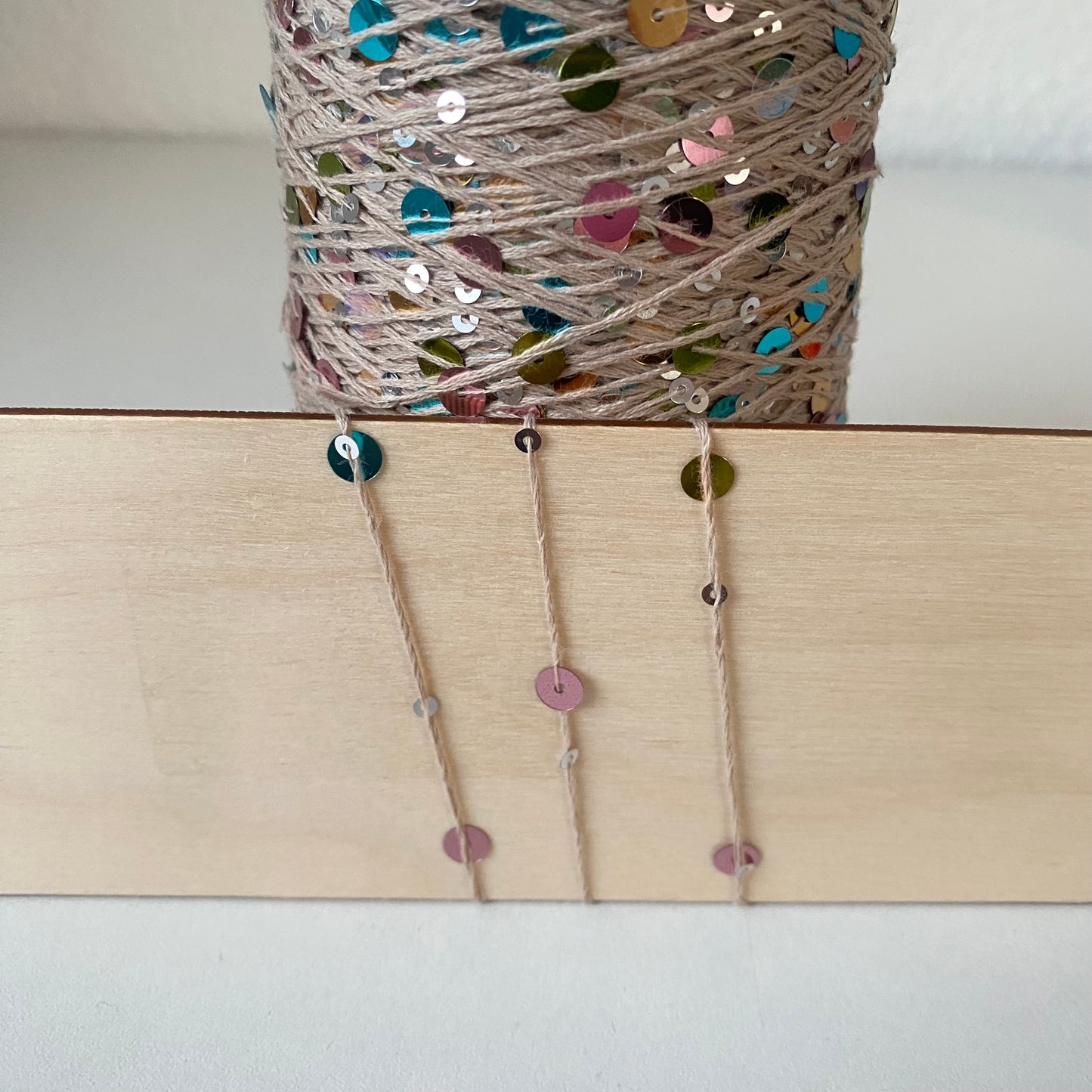 Baumwolle mit Pailletten.