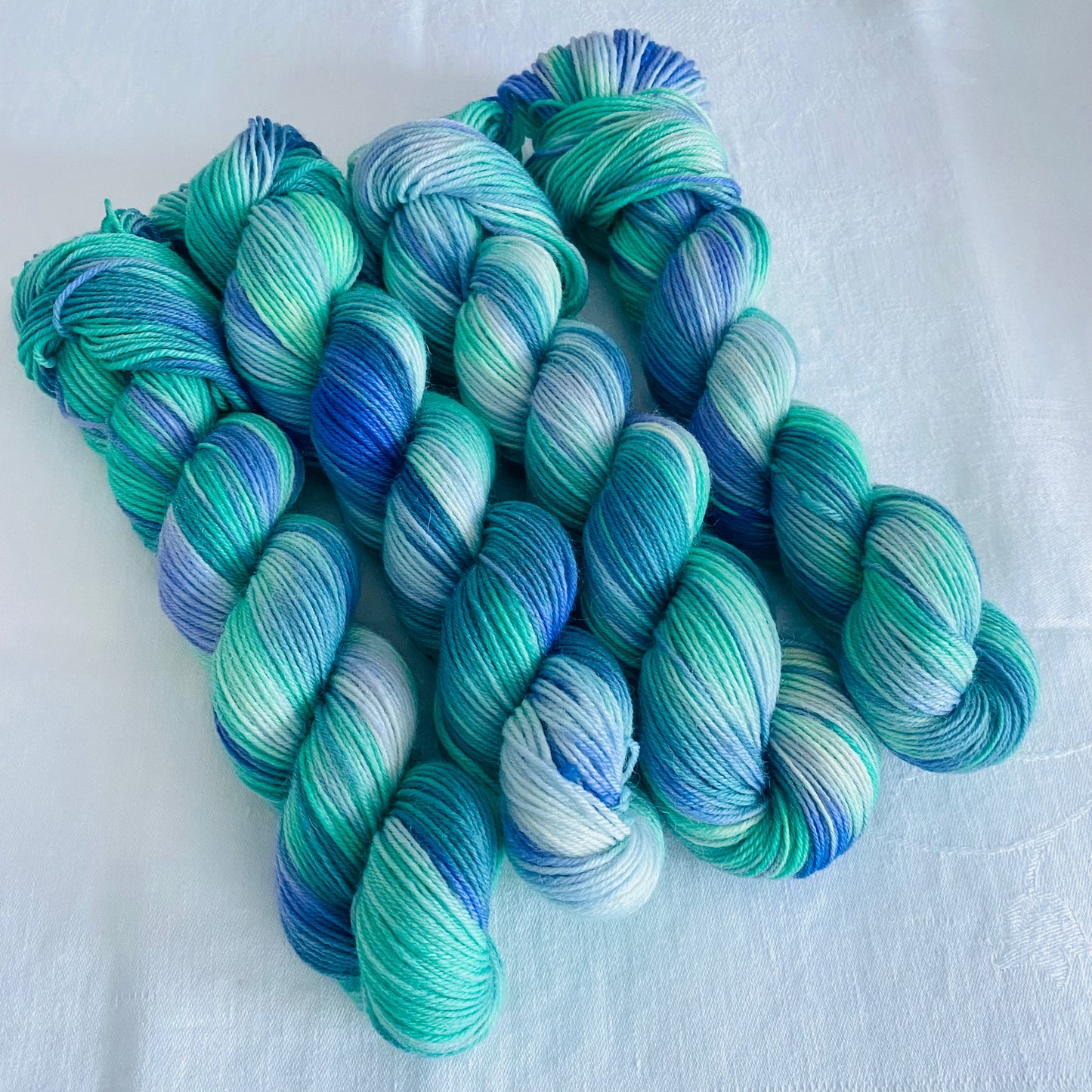 Handgefärbte Sockenwolle 4-fach./ 50 g.