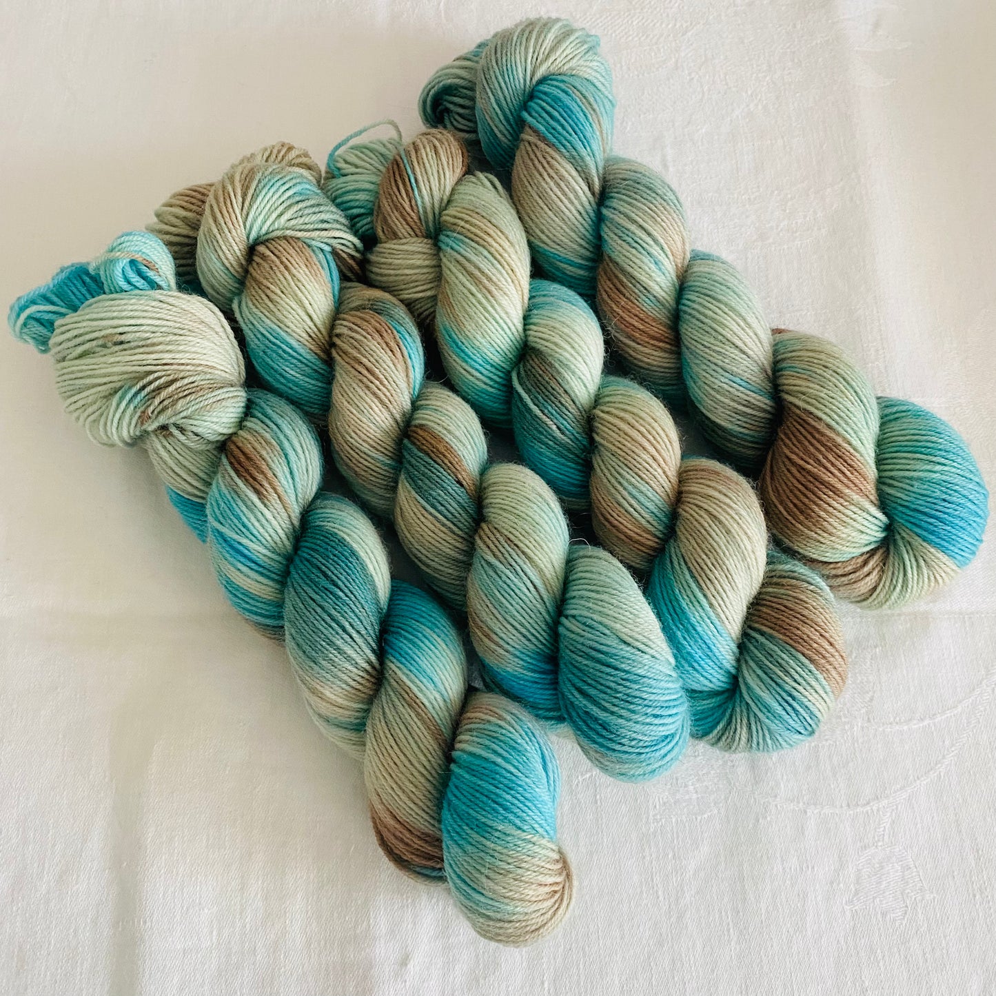 Handgefärbte Sockenwolle 4-fach./ 50 g.