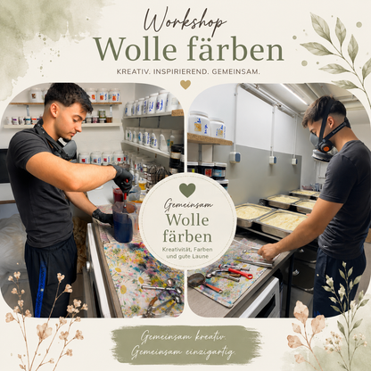 Workshop ,,Wolle färben,, am Samstag 03. Oktober von 9:00 bis 16:00 Uhr.