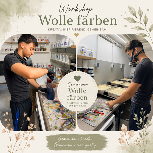 Workshop ,,Wolle färben,, am Samstag 03. Oktober von 9:00 bis 16:00 Uhr.