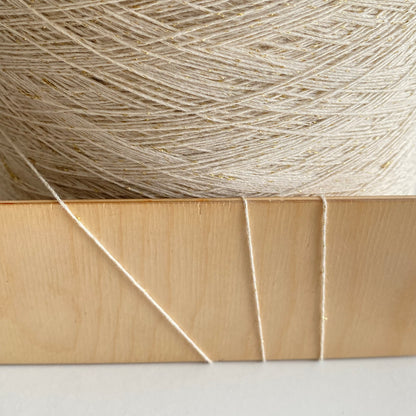Konenwolle Baumwolle mit Lurex.