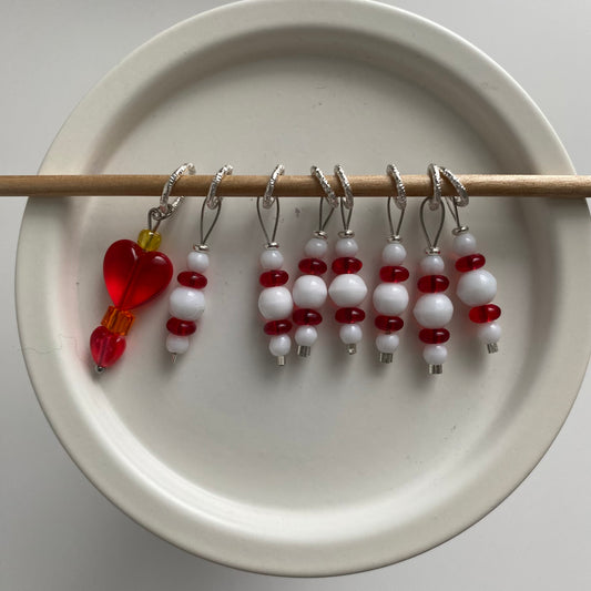 Maschenmarkierer 8- teiliges Set für Raglan.