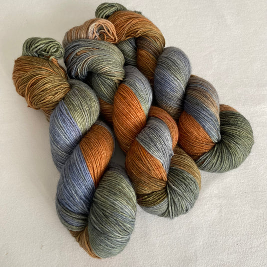 Handgefärbte  Merino Sockenwolle (Luxus)