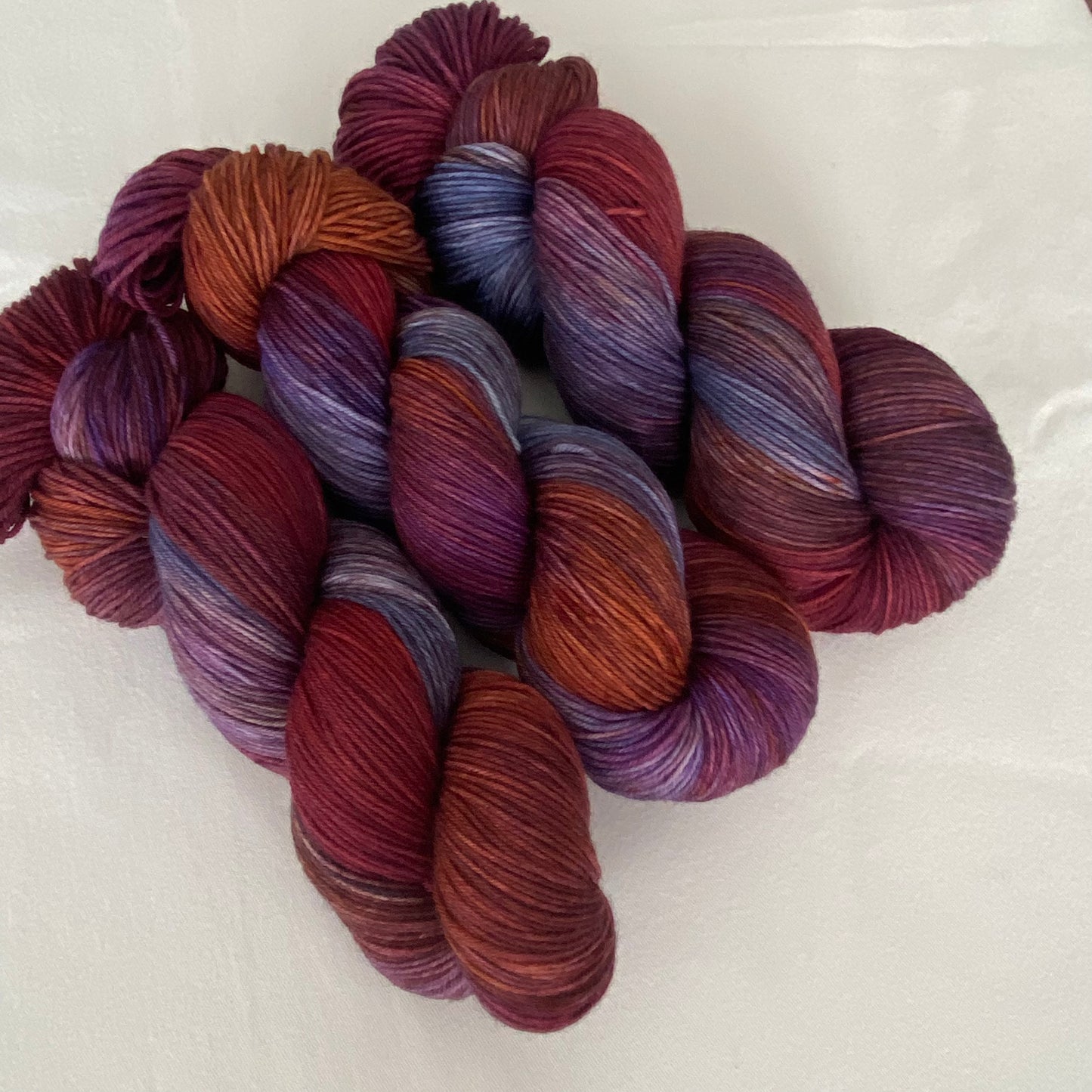 Handgefärbte  Merino Sockenwolle (Luxus)