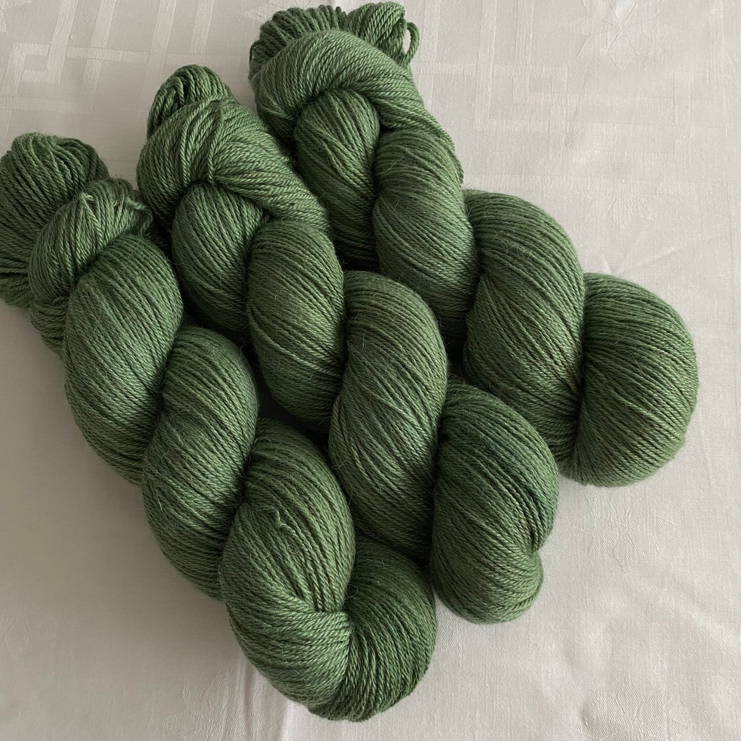 Handgefärbte Alpaca mit Seide.