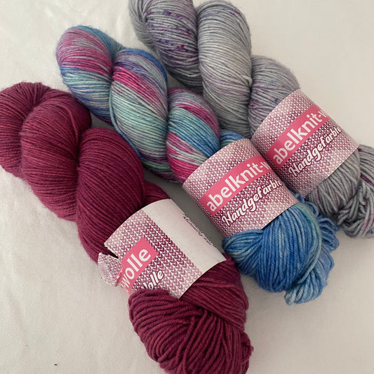 Handgefärbte Schurwolle (Merino) Spar-Set /300 g